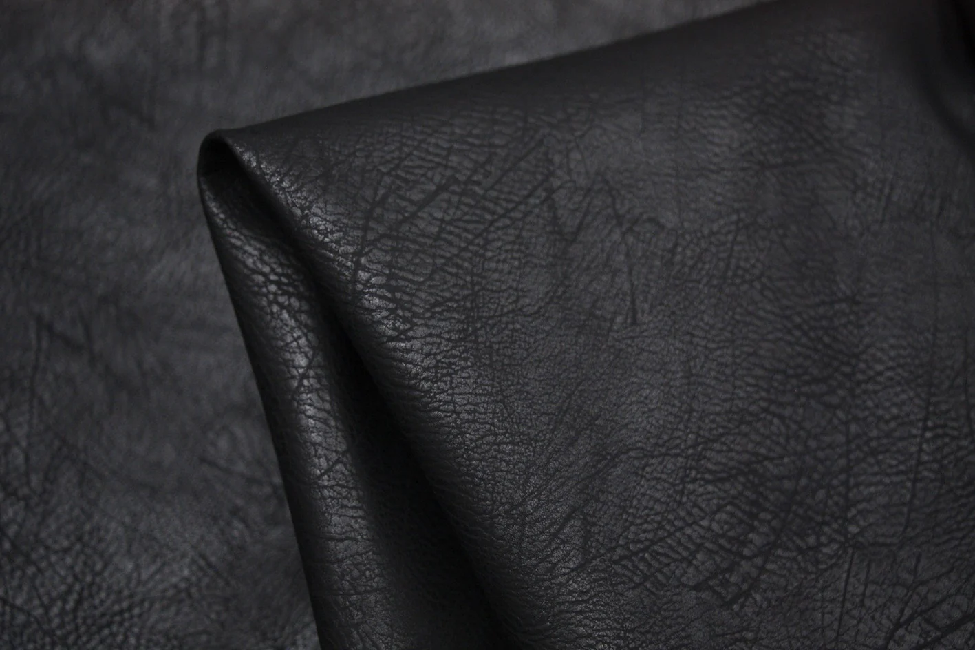 Pebbled Faux Leather Black