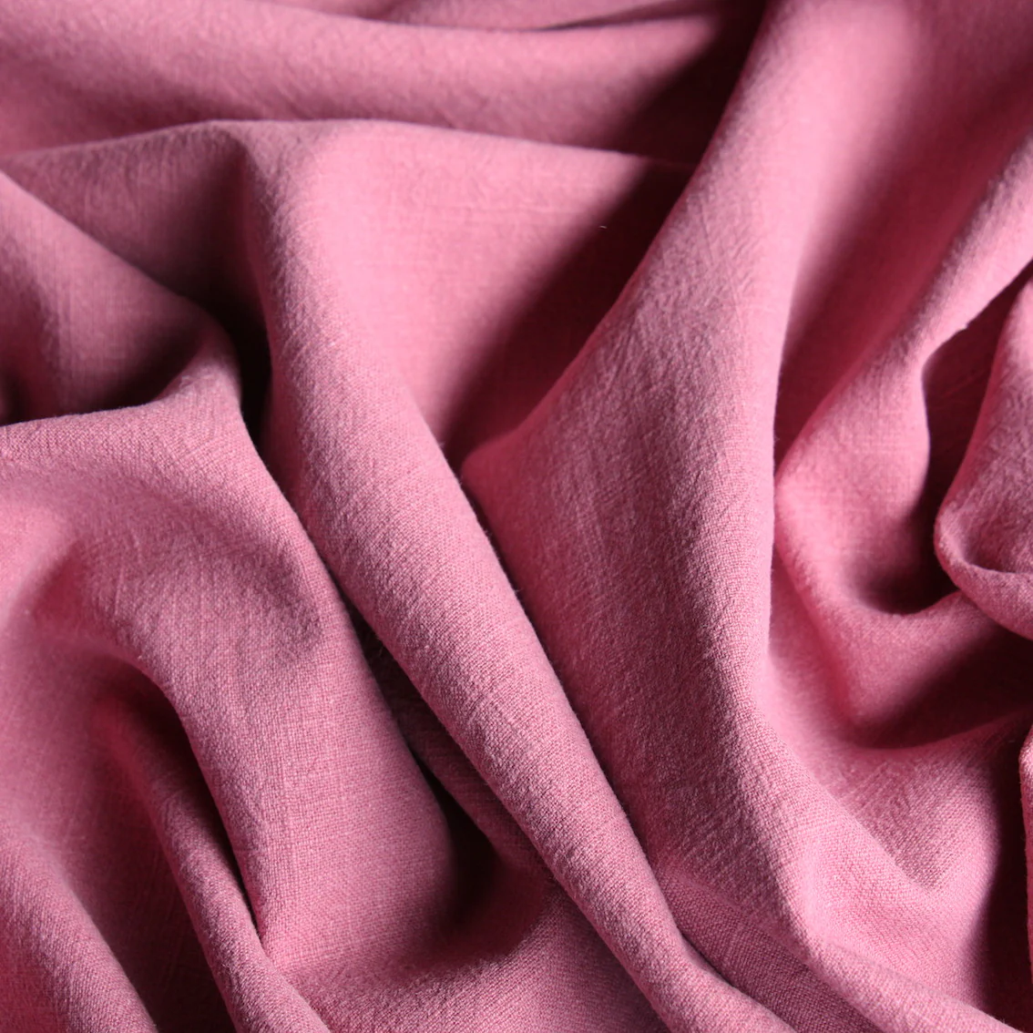 Orchid Pink Pebbled Washed Linen - Image 2