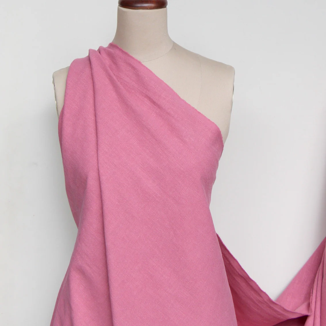 Orchid Pink Pebbled Washed Linen - Image 4