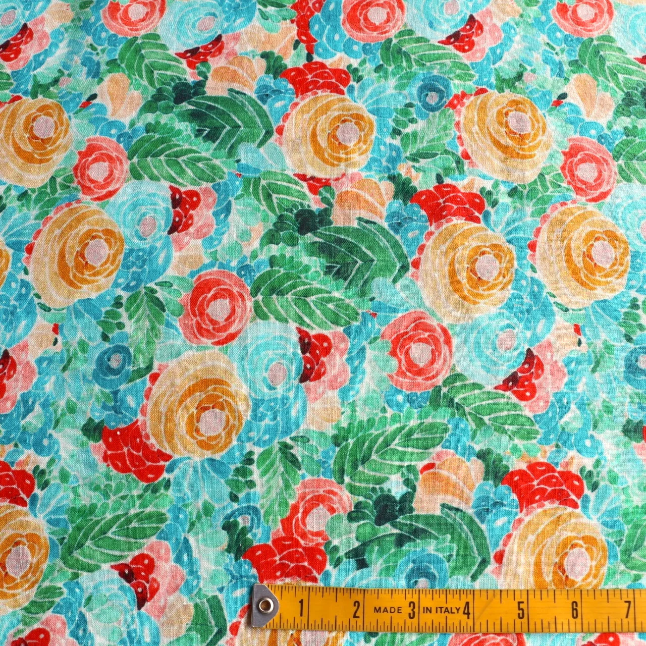 Peony Bloom Washed Printed Linen - Image 3