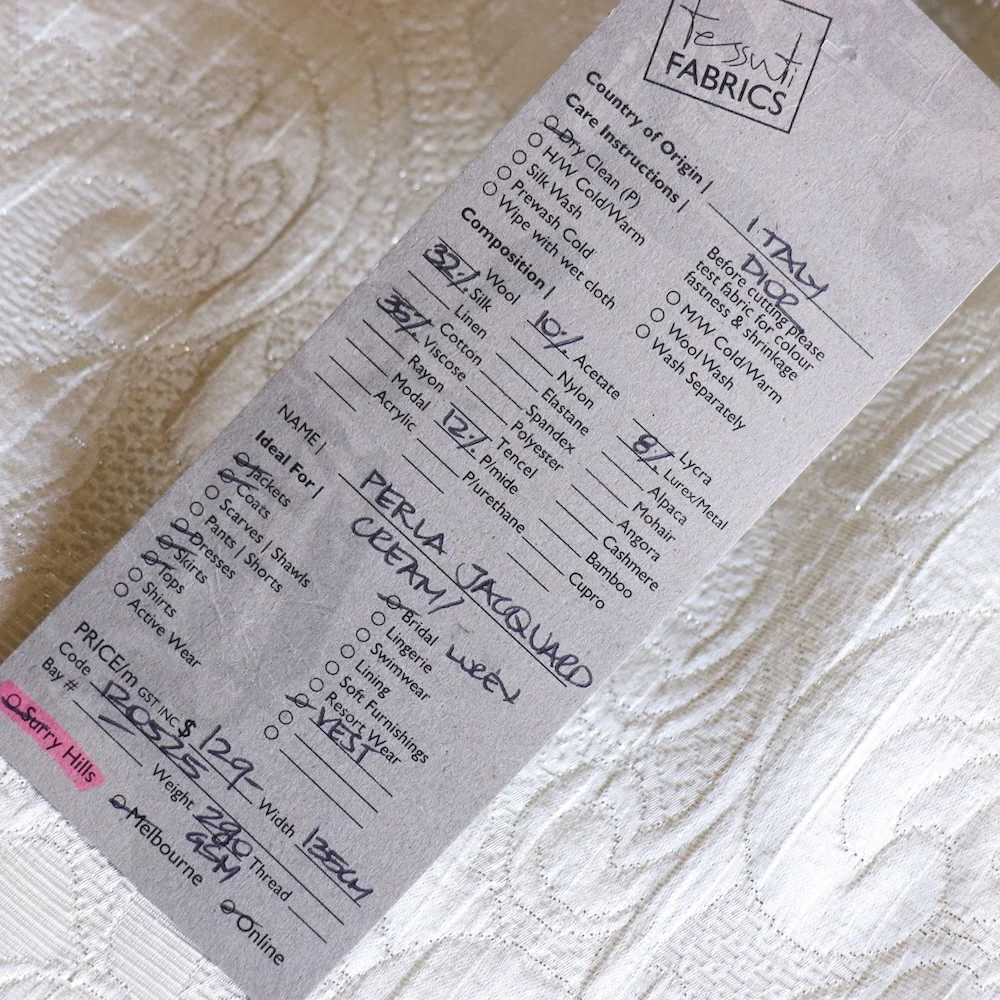 Perla Jacquard Cream/Lurex - Image 5