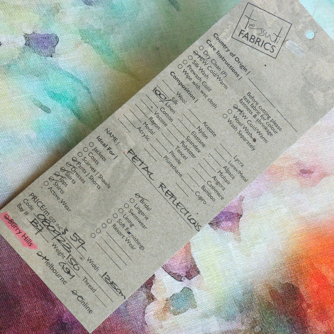 Petal Reflections - Printed Linen - Image 5