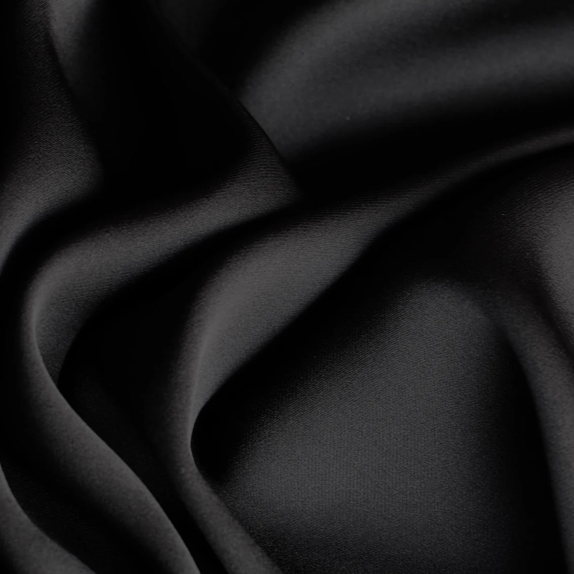 Phantom Black Stretch Silk Faille - Image 2