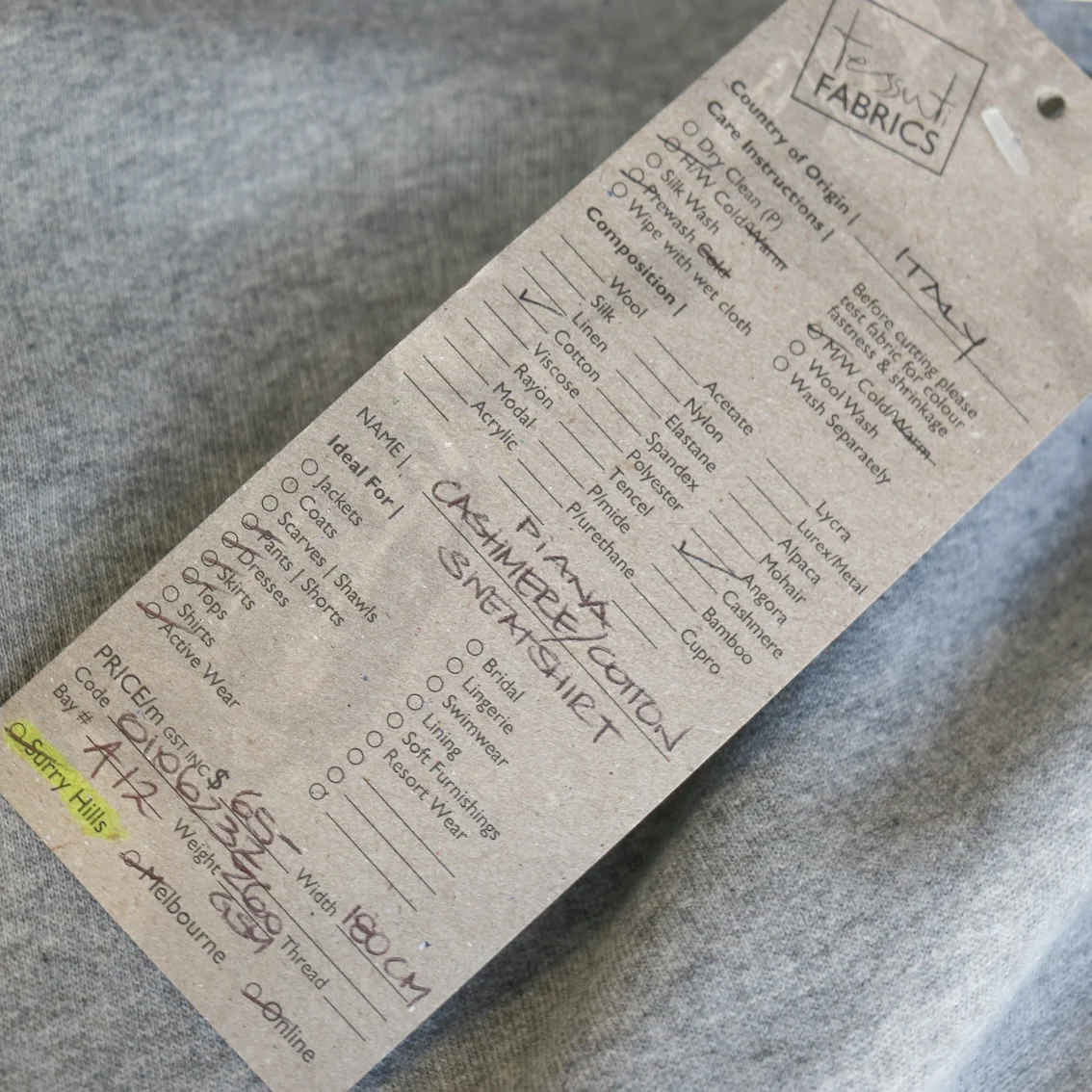 Piana Cotton/Cashmere Sweatshirt Fleece - Image 3