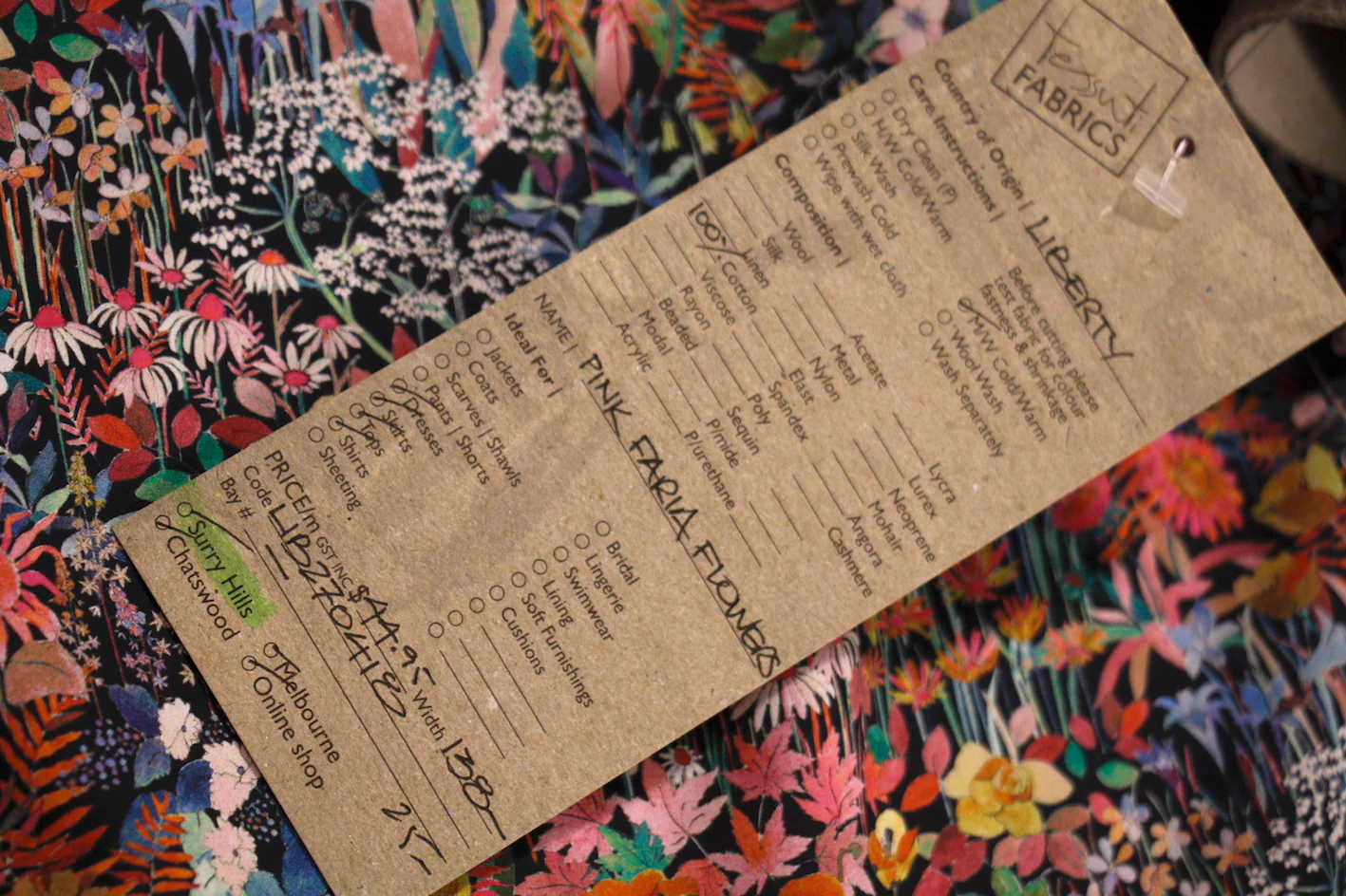 Pink Faria Flowers Small - Liberty Of London - Image 3