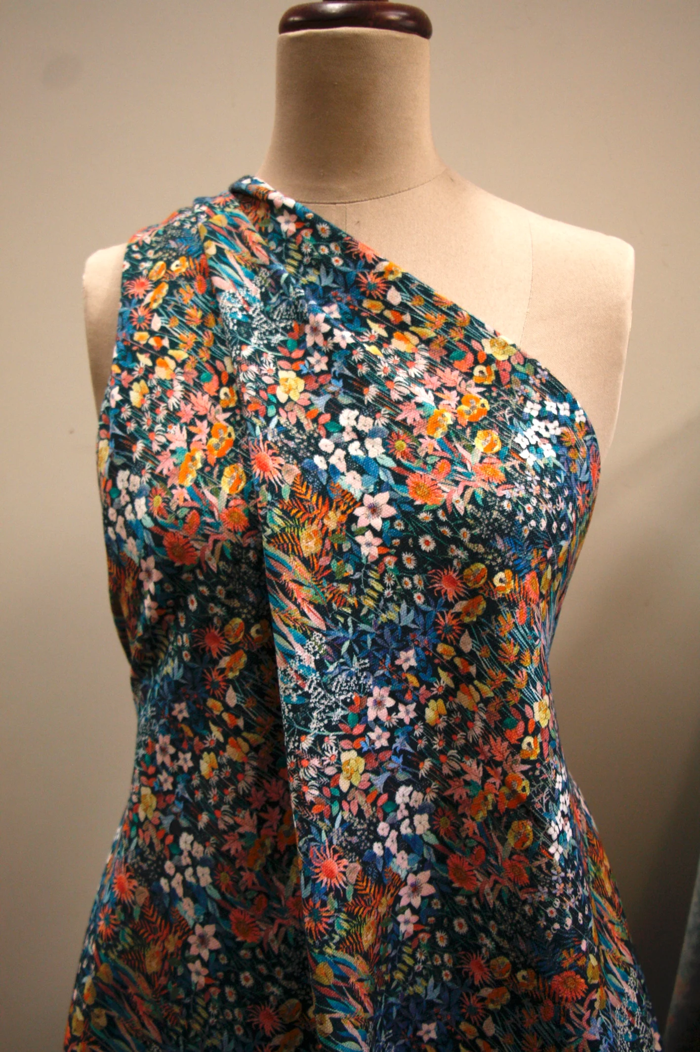 Pink Faria Flowers - Fleece - Liberty Fabric - Image 5