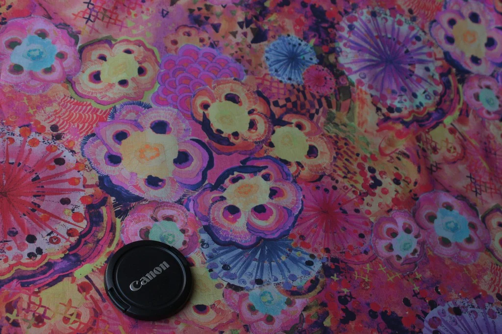 Pink Stitch In Time - Tana Lawn - Image 2