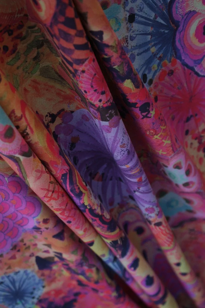 Pink Stitch In Time - Tana Lawn - Image 3