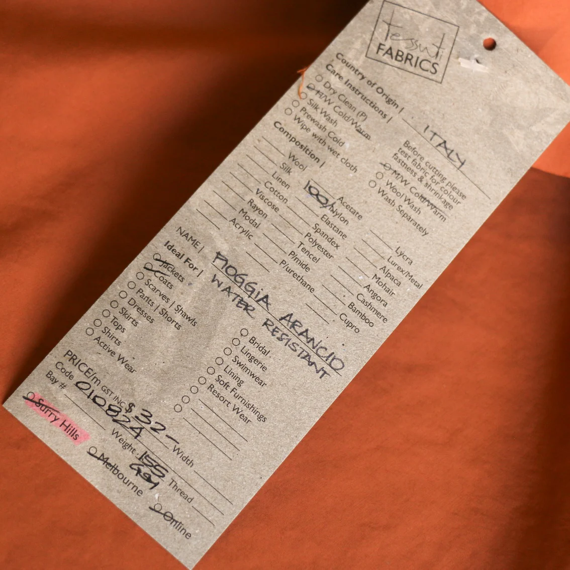Pioggia Arancio - Water Resistant - Image 4