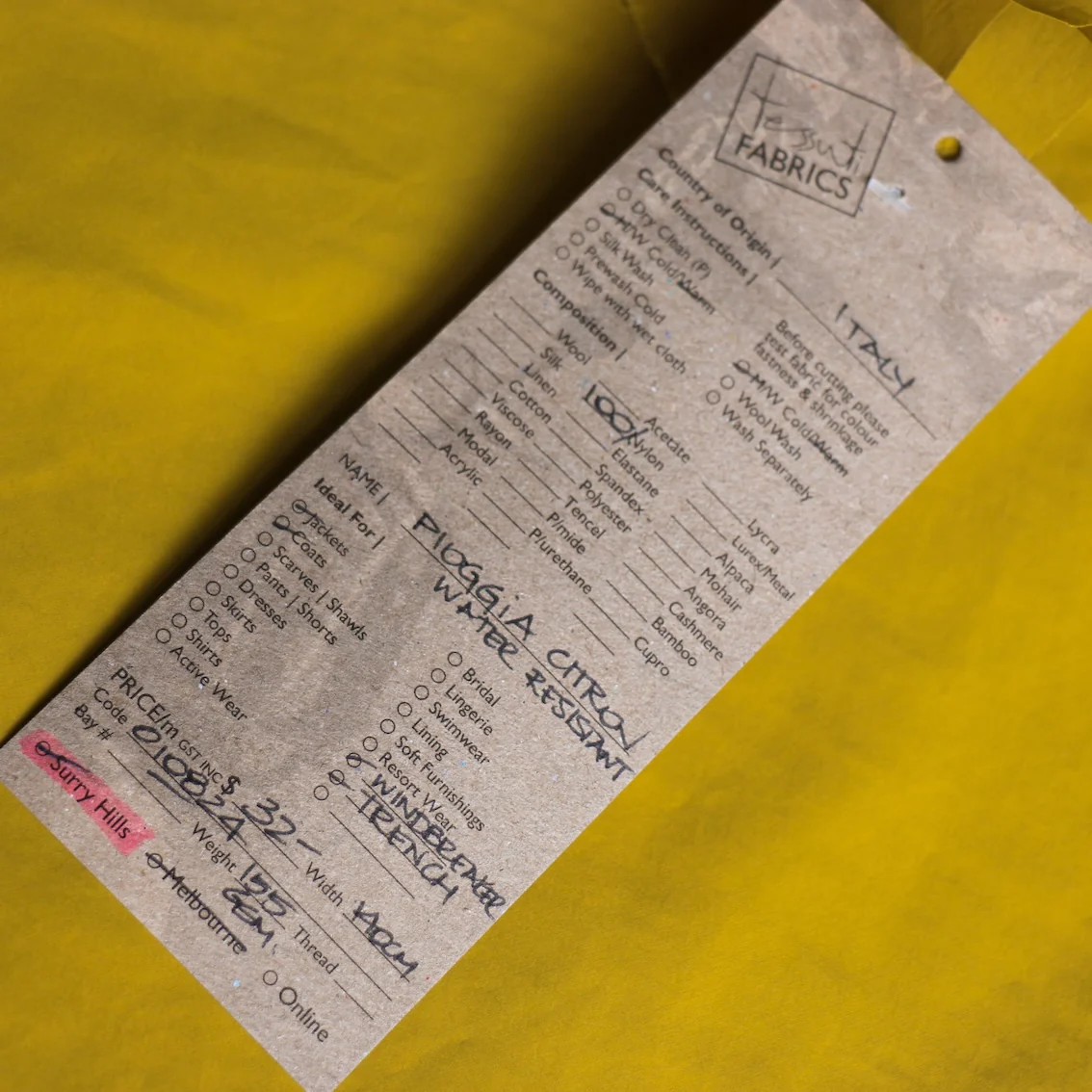 Pioggia Citron - Water Resistant - Image 4
