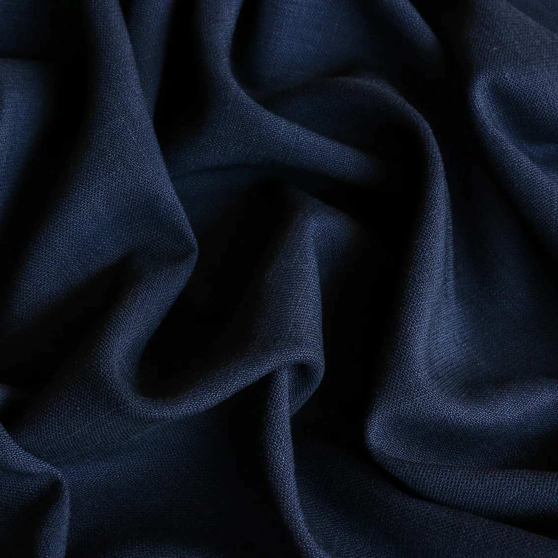Pista Navy Stretch Viscose/Linen - Image 2