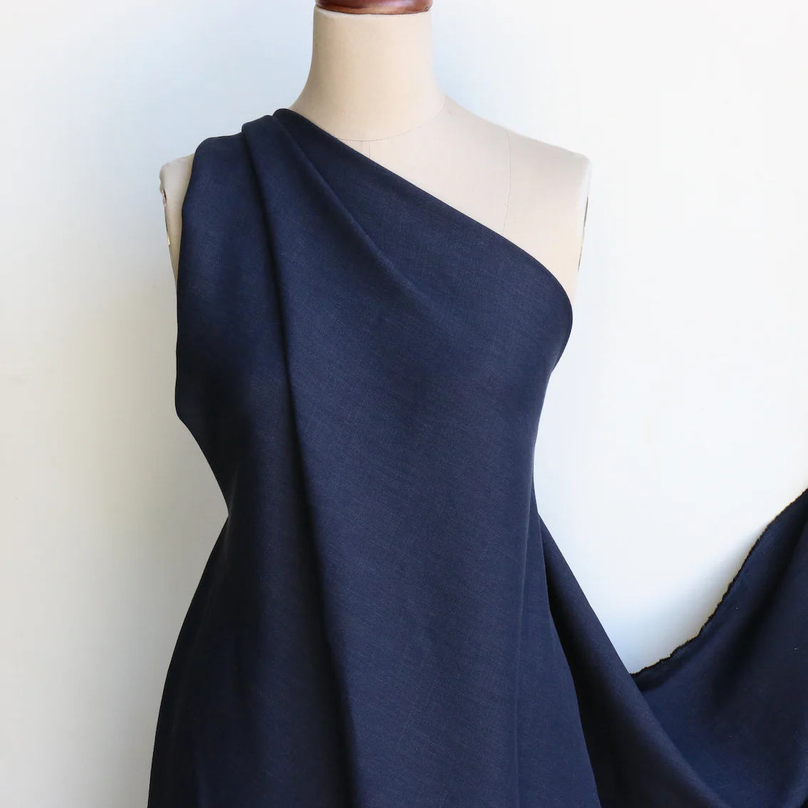 Pista Navy Stretch Viscose/Linen - Image 4