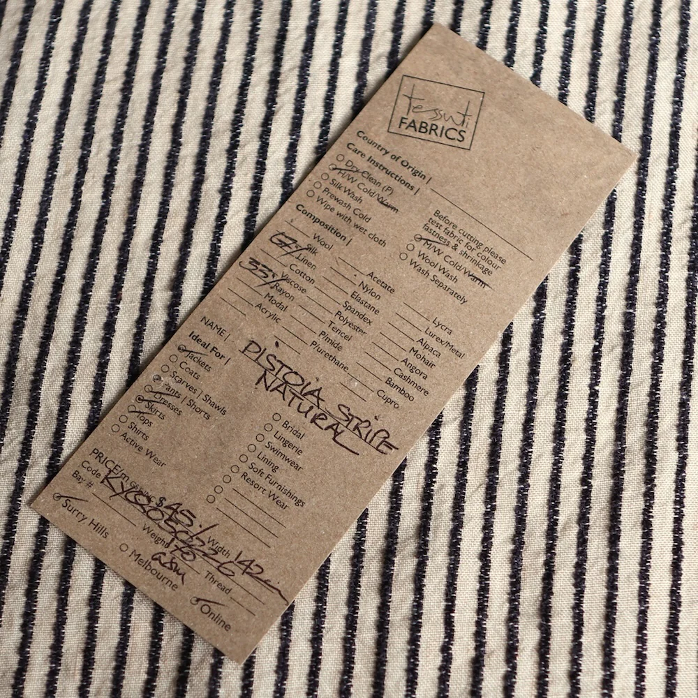 Pistoia Stripe Natural Linen/Rayon - Image 5