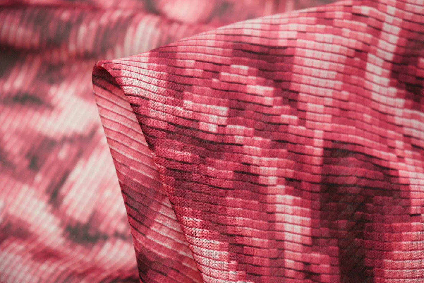 Pixel Rose Chiffon