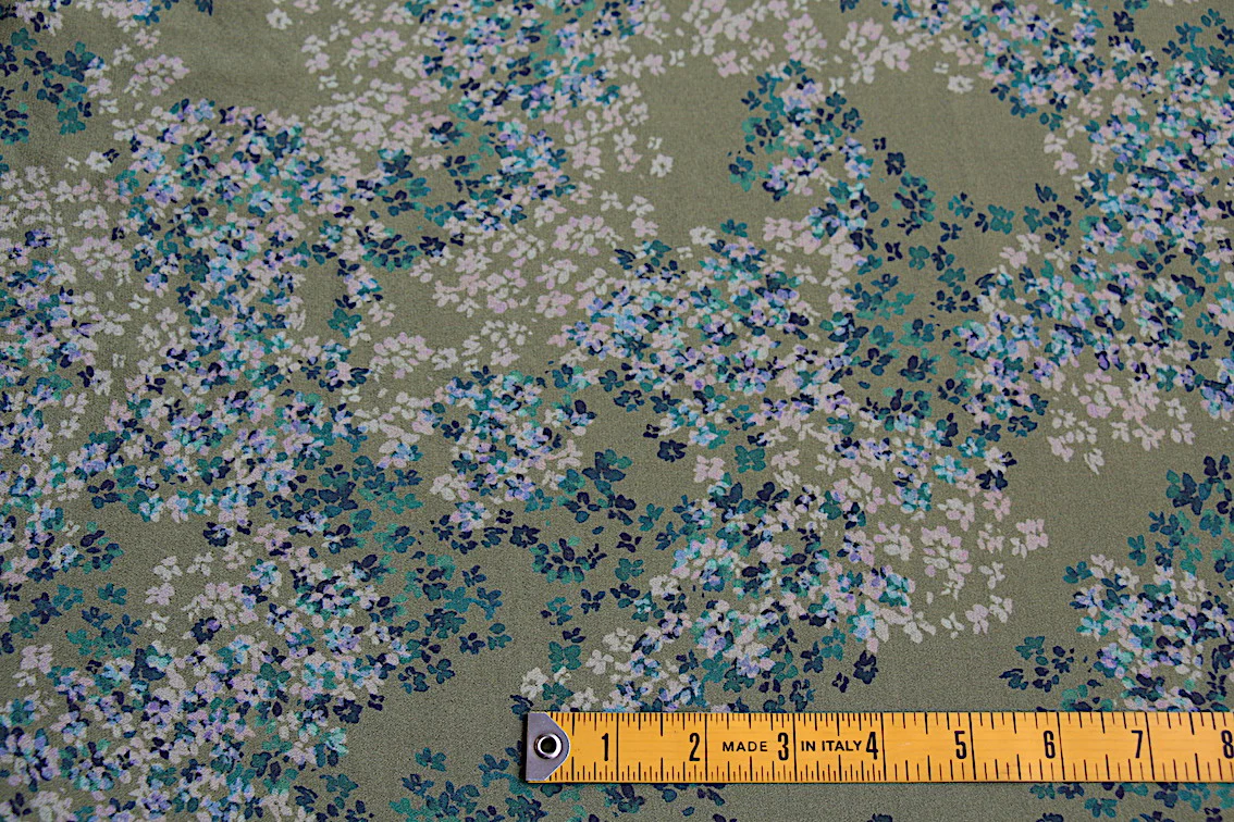 Pixies On Olive - Silk Crepe De Chine - Image 2