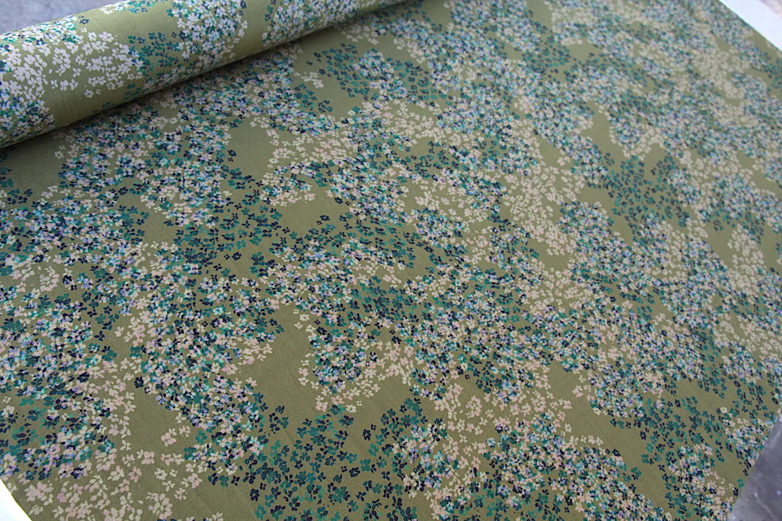 Pixies On Olive - Silk Crepe De Chine - Image 3