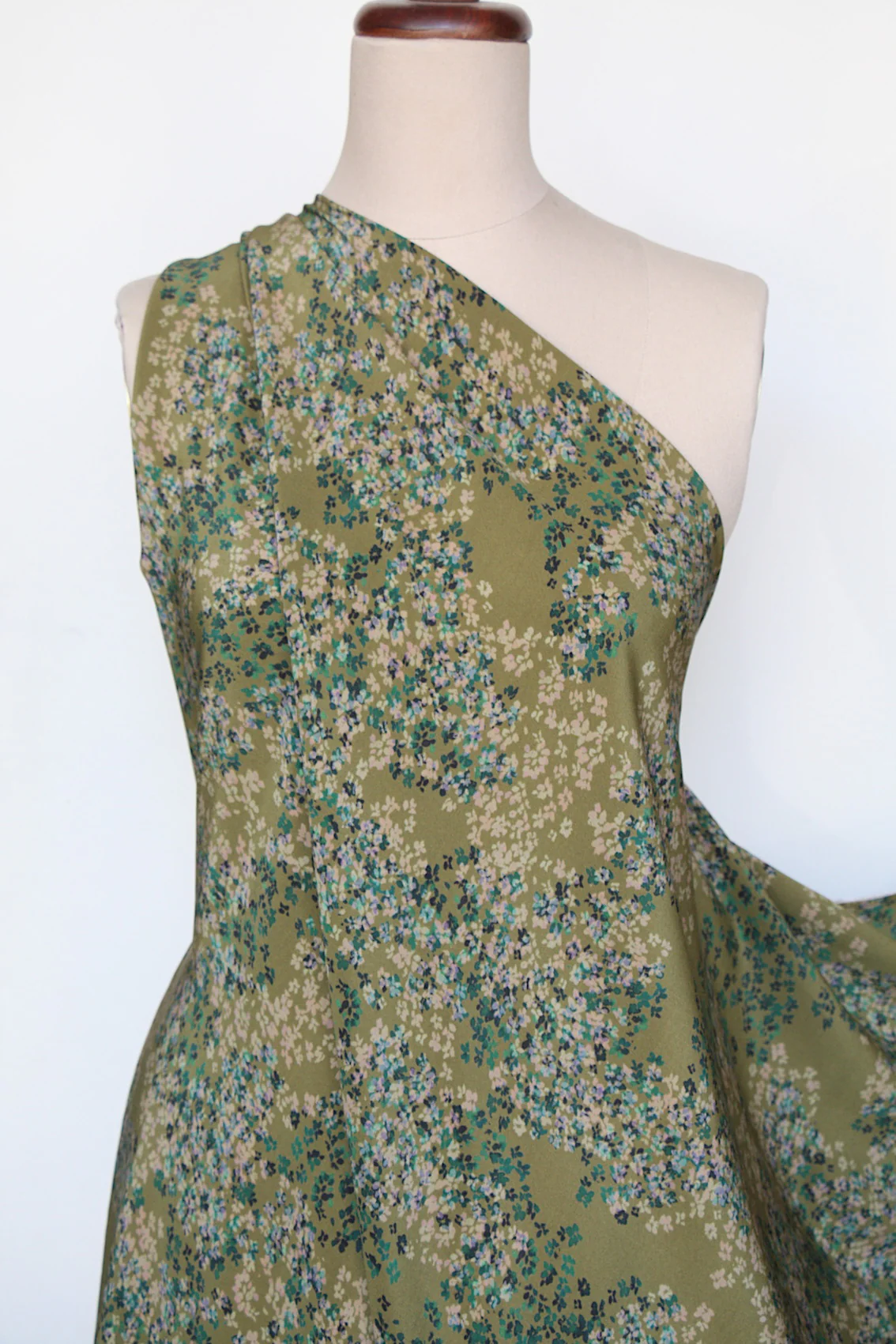 Pixies On Olive - Silk Crepe De Chine - Image 4