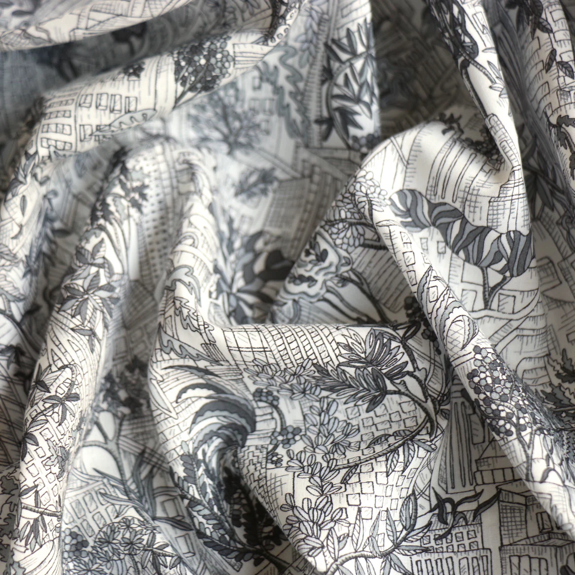 Plantopolis Black/Grey Liberty Tana Lawn™ - Image 2