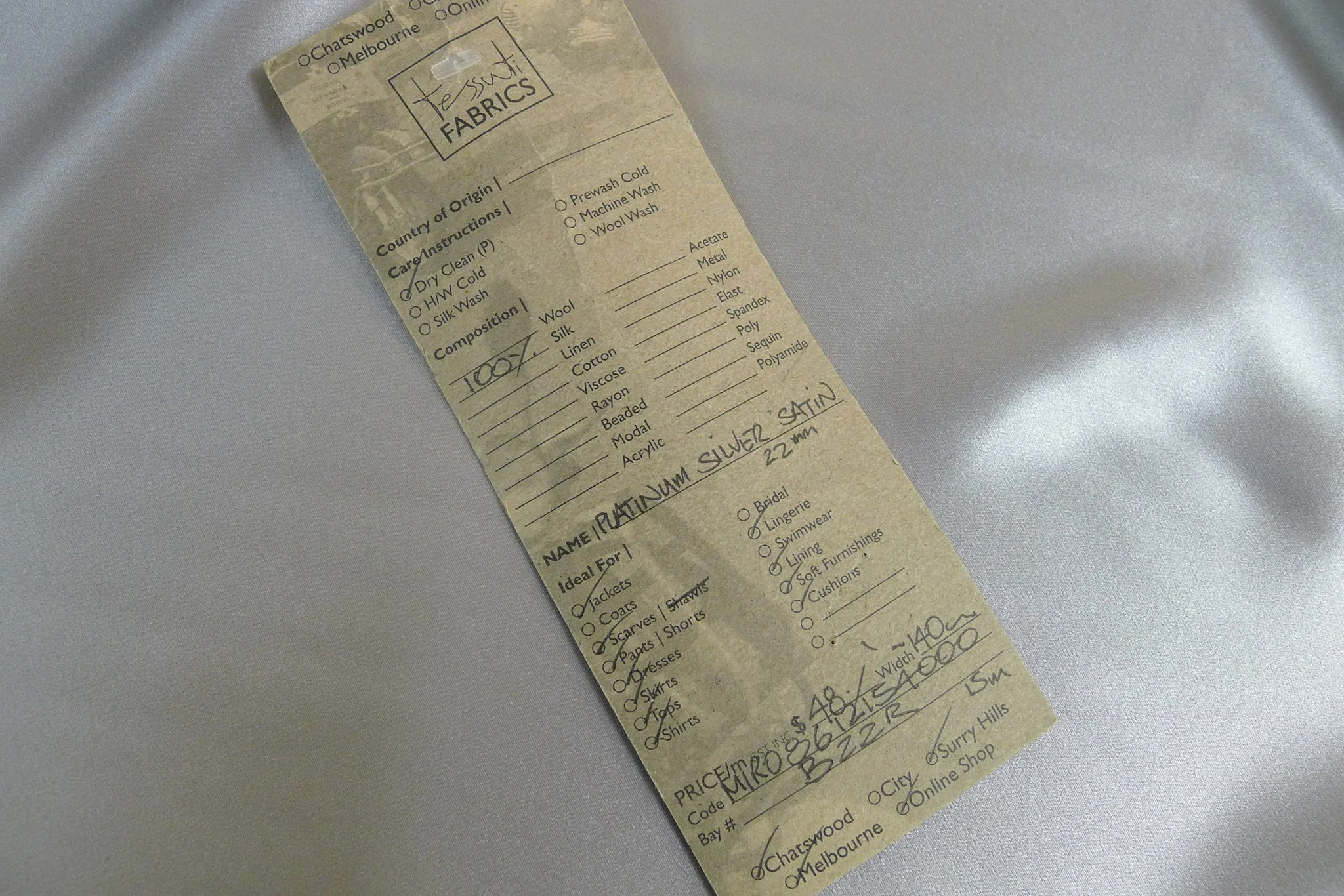 Platinum Silver Satin - Image 5