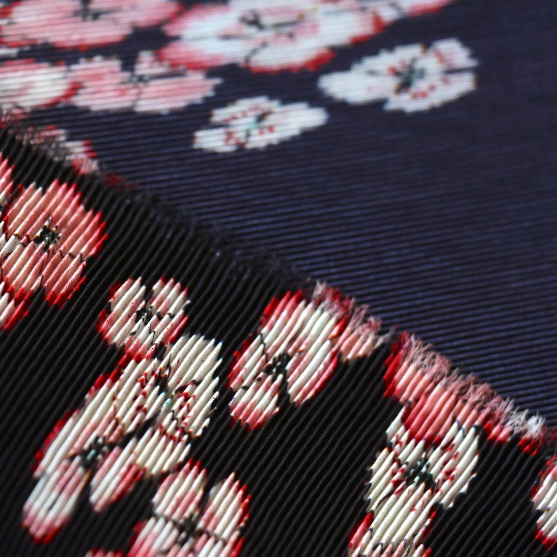 Plisse Cherry Blossom - Aubergine/Coral Georgette - Image 3