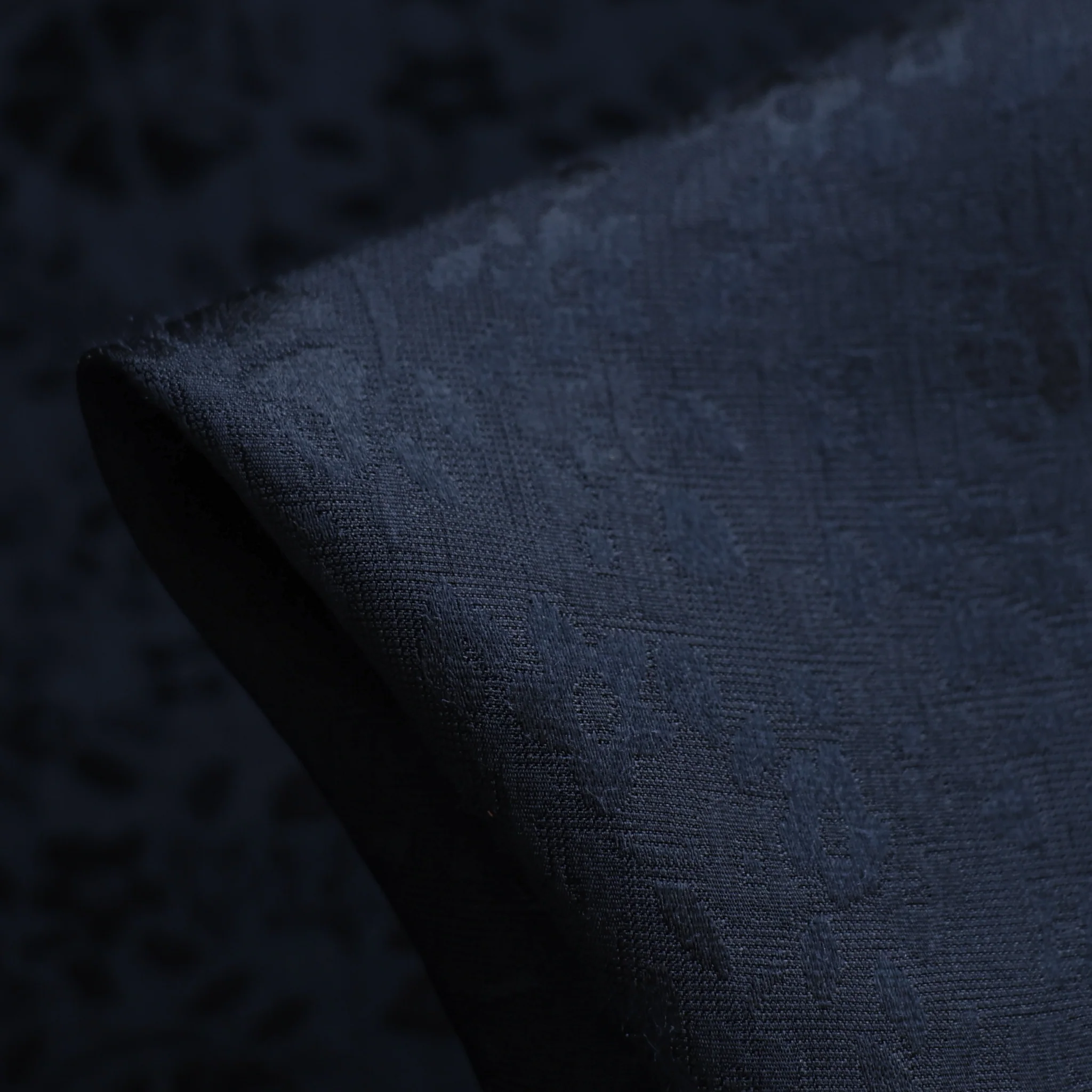 Poesia Navy Jacquard Floral Silk