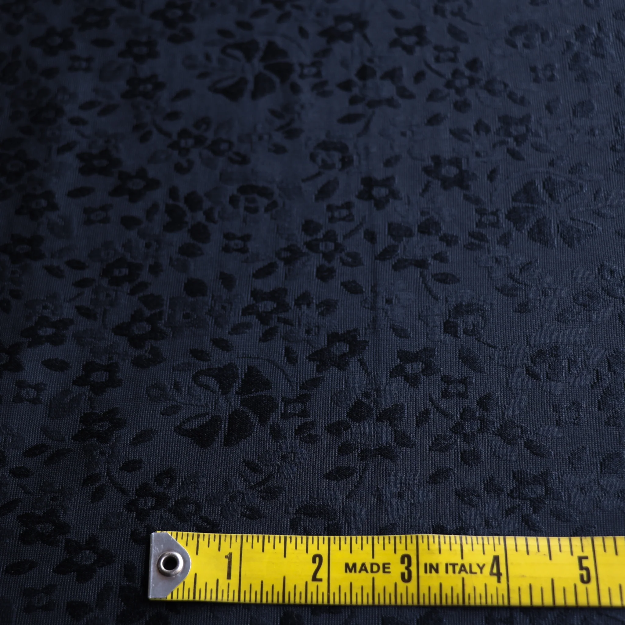 Poesia Navy Jacquard Floral Silk - Image 3