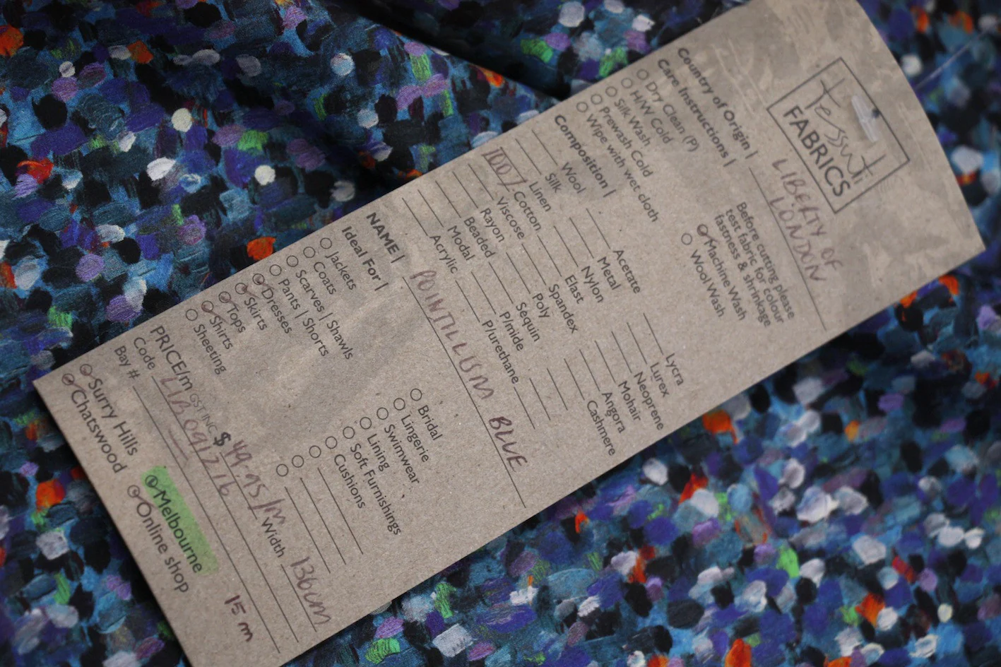 Pointillism Blue - Liberty Of London - Image 3