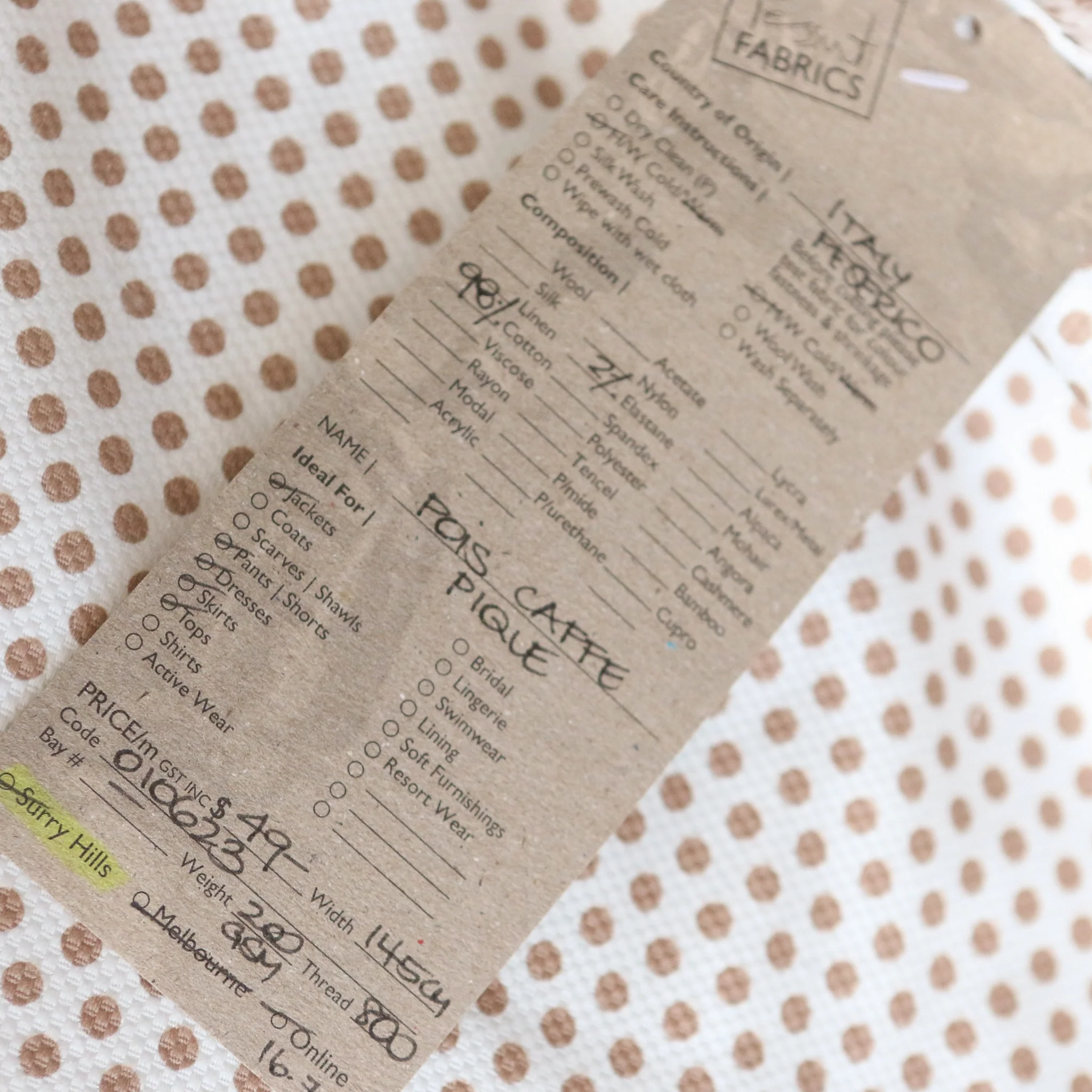 Pois Caffe Cotton Pique - Image 3