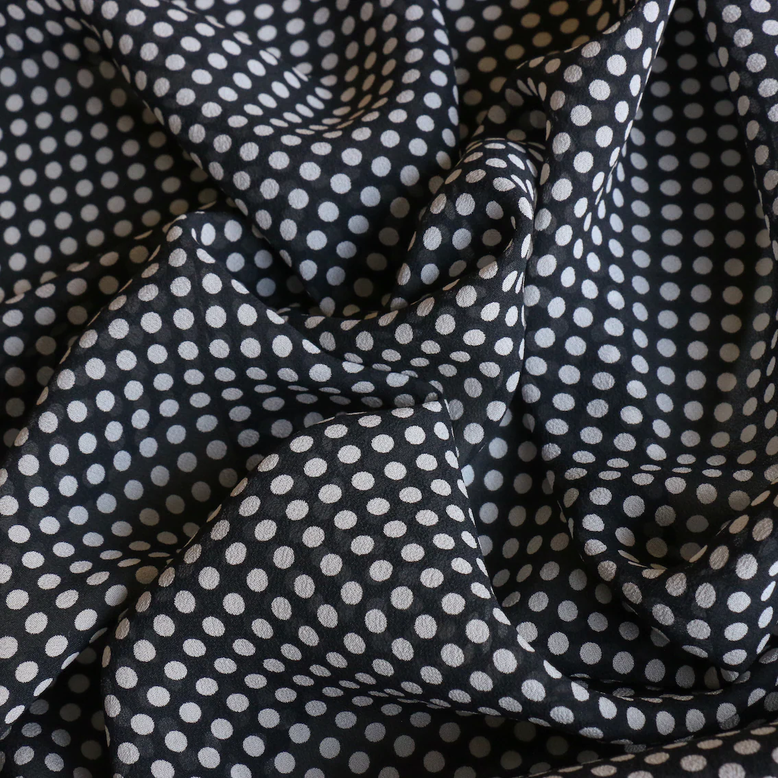 Pois Nero Silk Georgette - Image 2