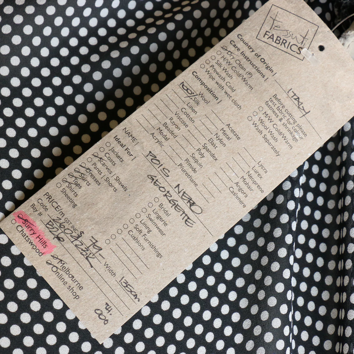 Pois Nero Silk Georgette - Image 3