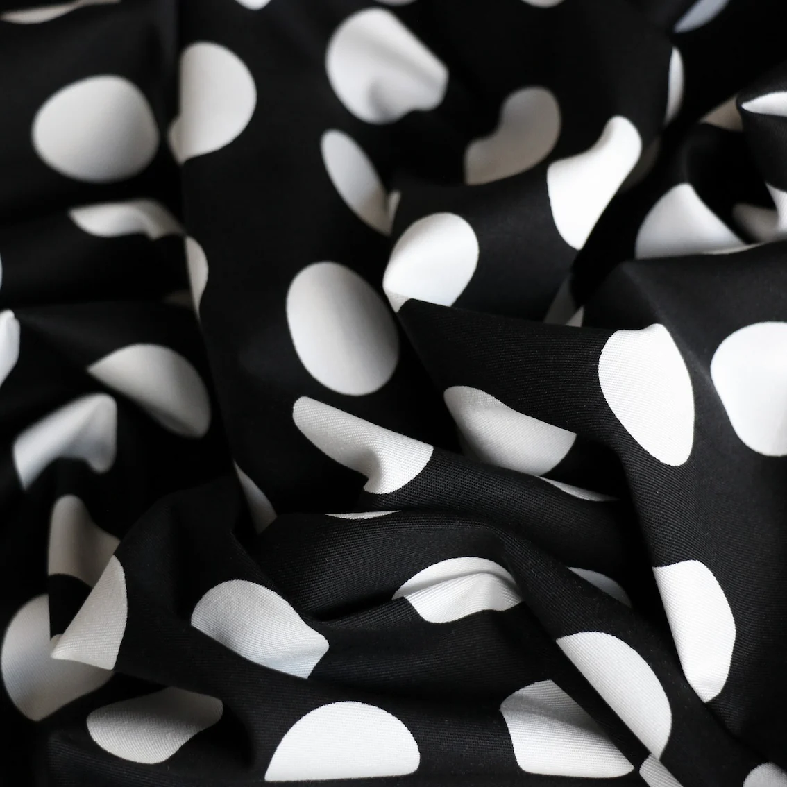 Pois Su Nero Stretch Cotton - Image 2