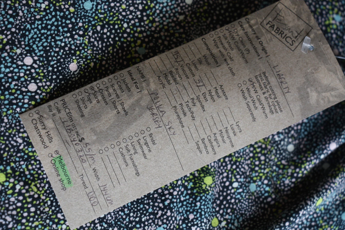 Polka Sky Jersey - Liberty Fabrics - Image 4