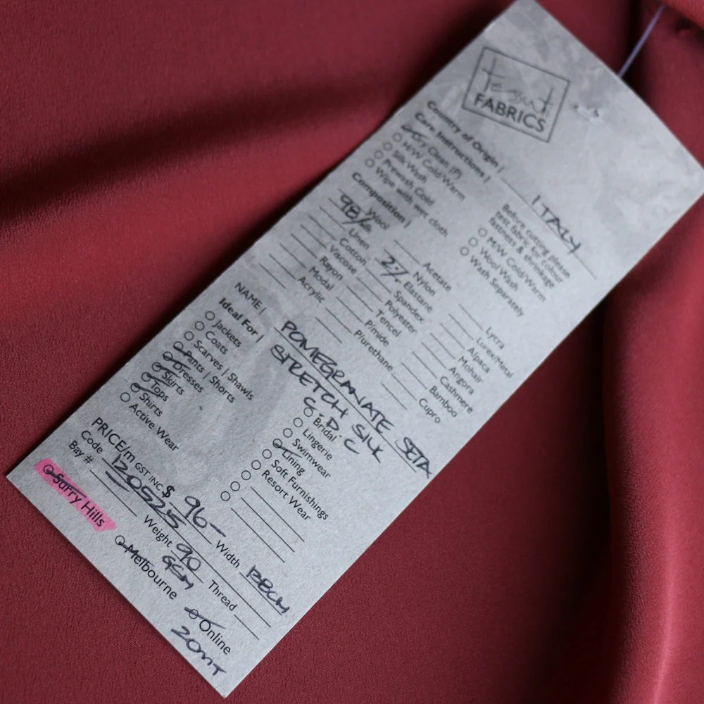Pomegranate Seta Stretch Silk Crepe De Chine - Image 3
