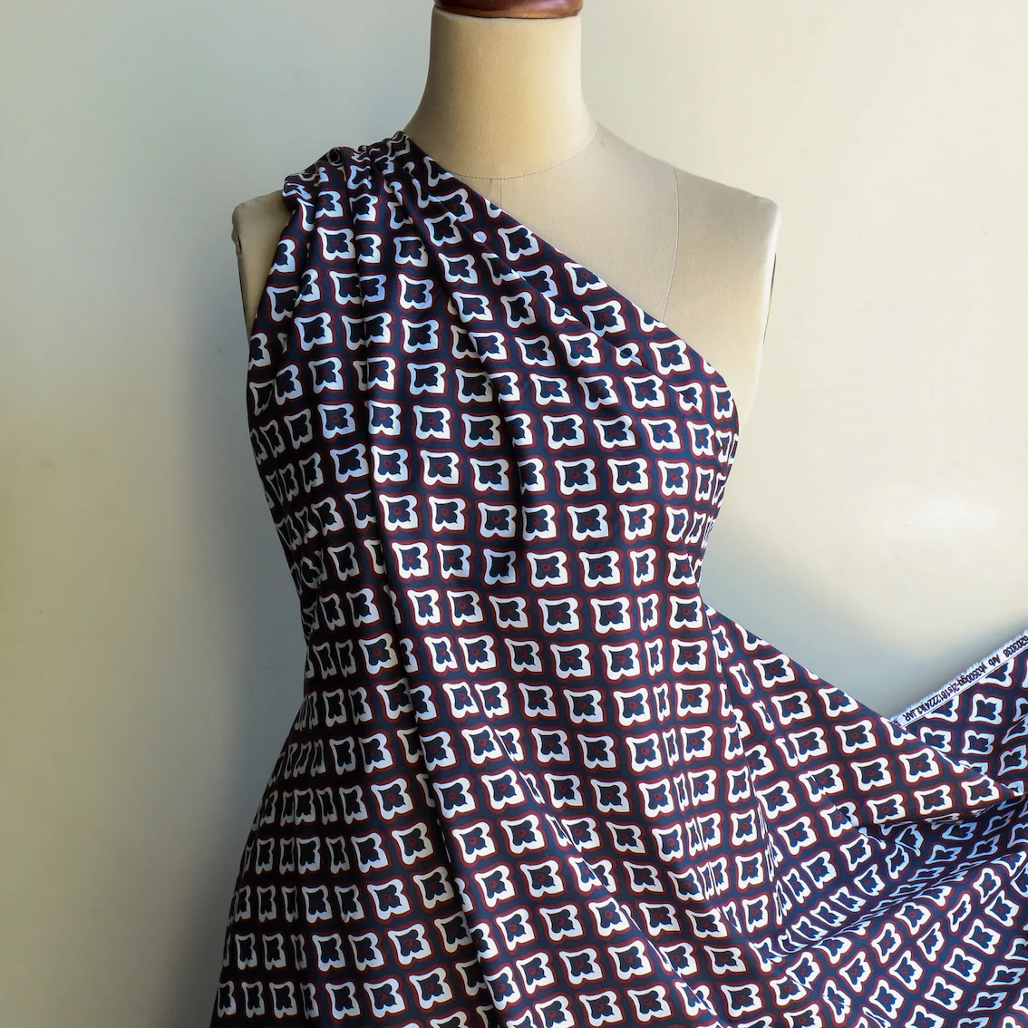 Porcelain Navy Stretch Cotton - Image 5