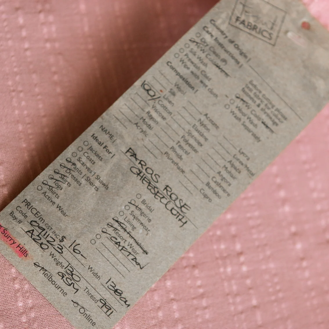 Poros Rose Cheesecloth - Image 4