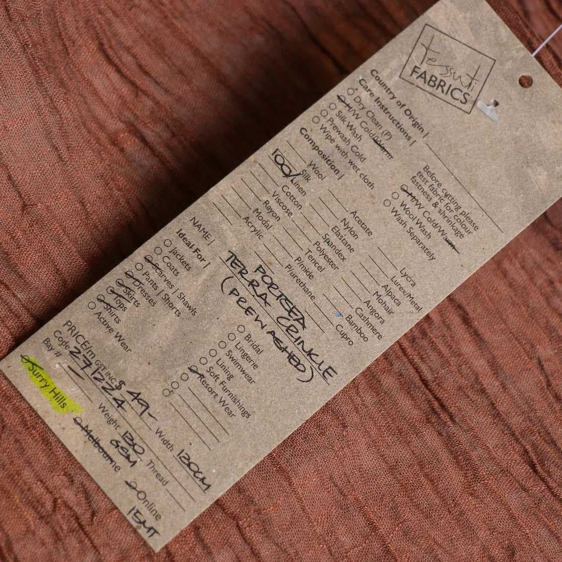 Portsea Terra Crinkle Linen - Image 3