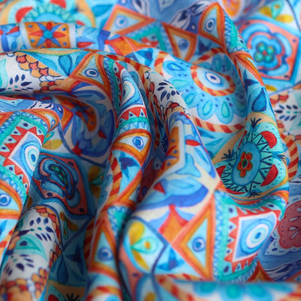 Positano Mosaic Printed Linen - Image 2