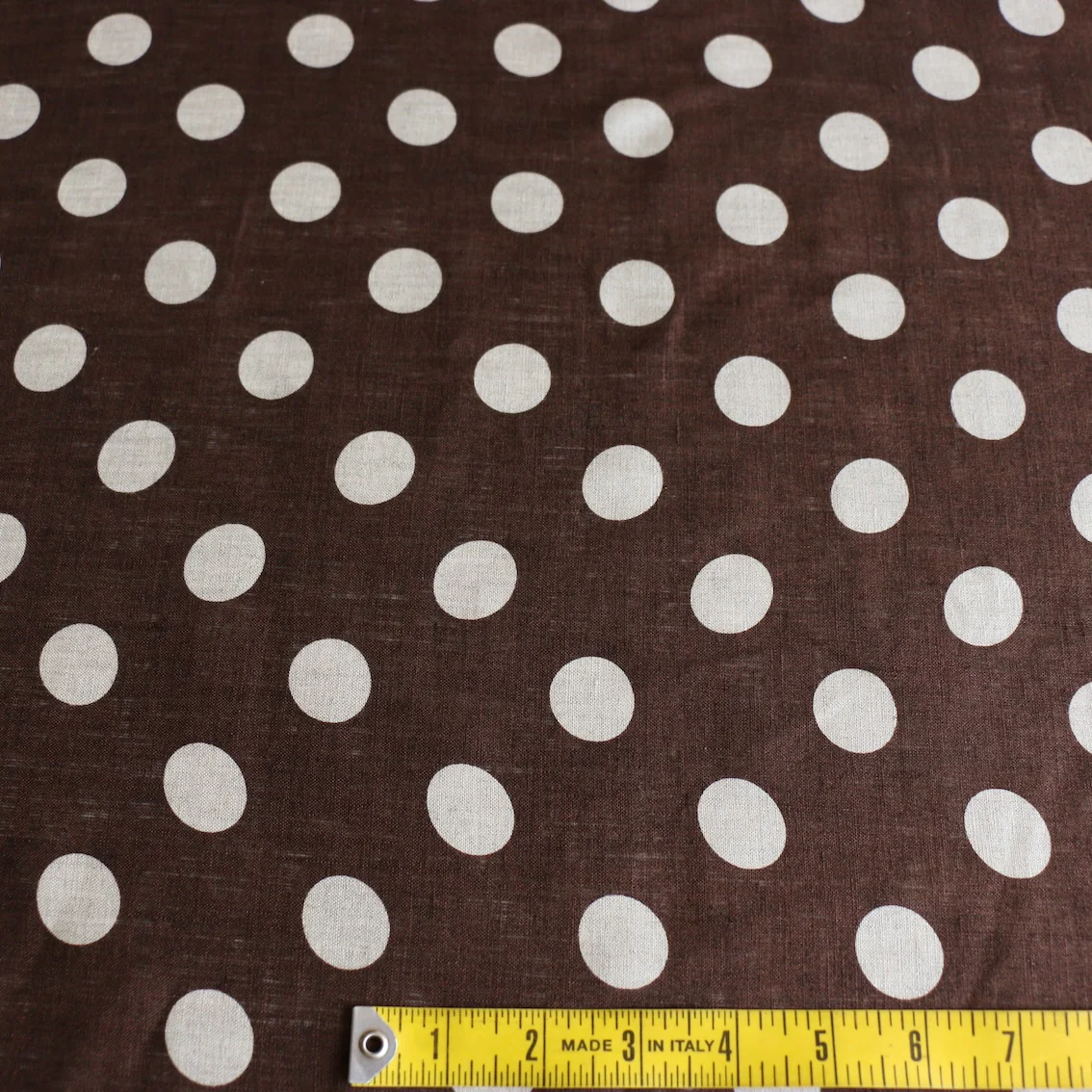 Keiko Spot Chocolate Linen - Image 5