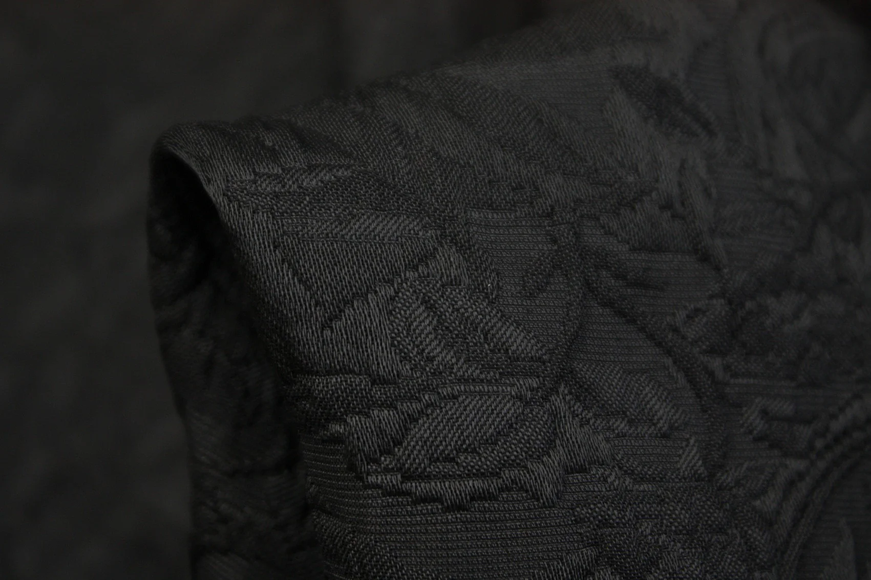 Pressed Black Jacquard
