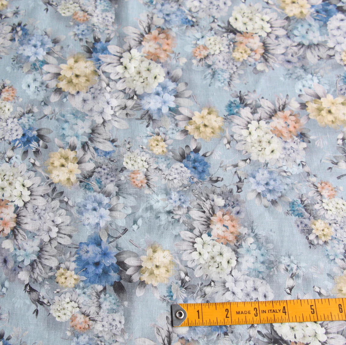 Pretty In Blue Printed Linen - Image 2