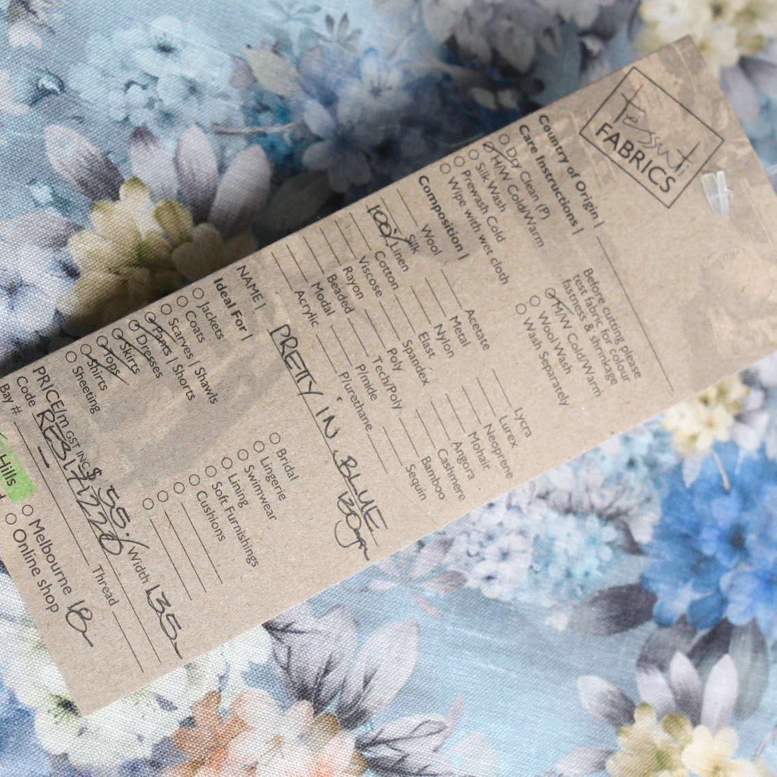Pretty In Blue Printed Linen - Image 4