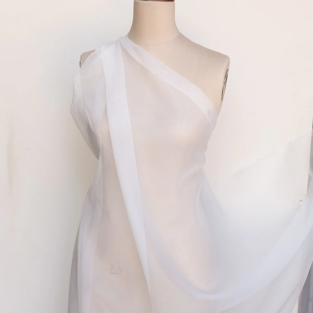 Prima Organza Ivorio - Silk Organza - Image 4