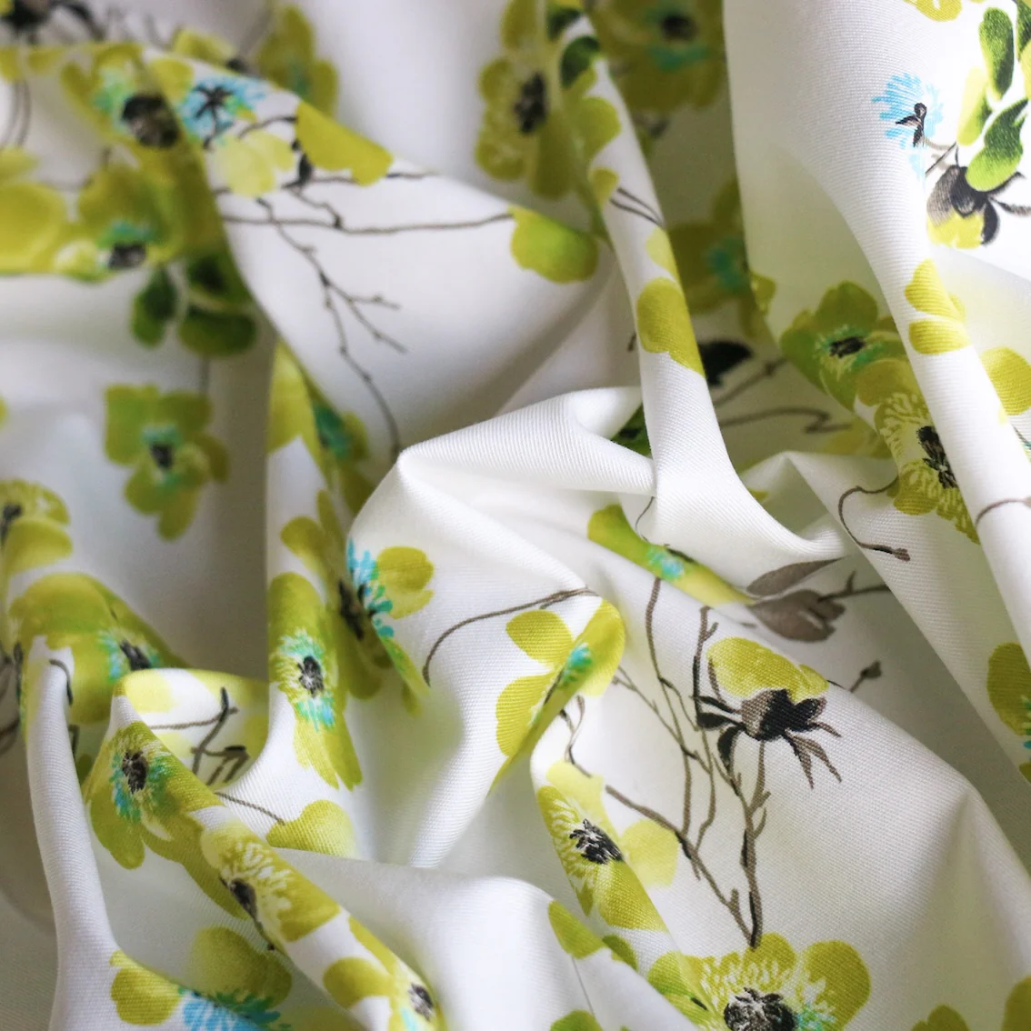 Primavera Green Stretch Cotton - Image 2