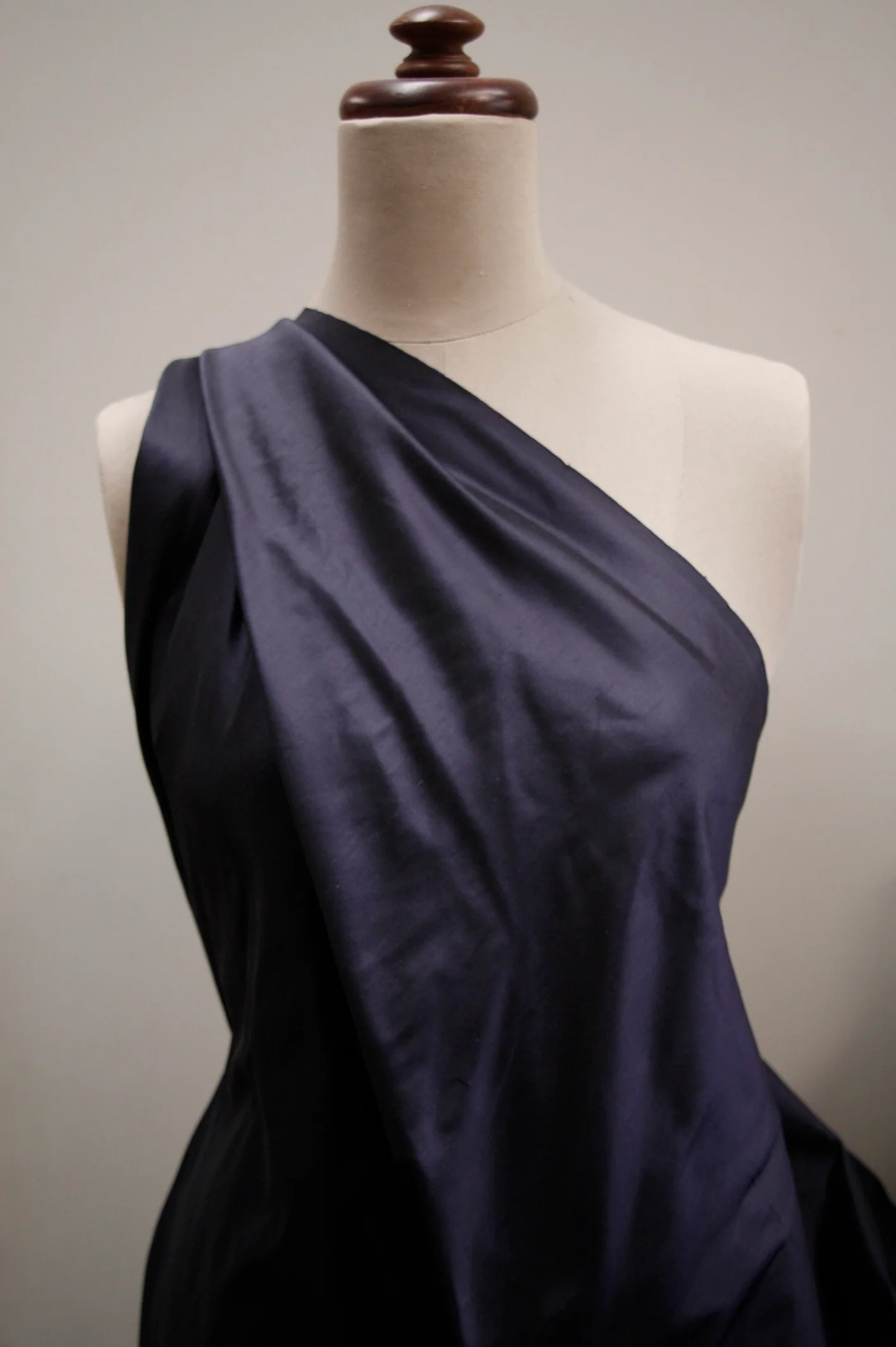 French Navy Silk Dupion - Image 2