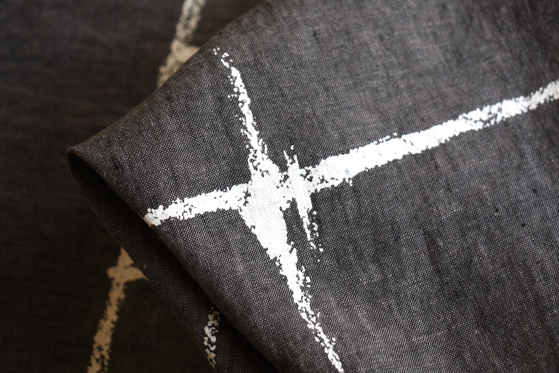 Printed On Grey Washed Linen