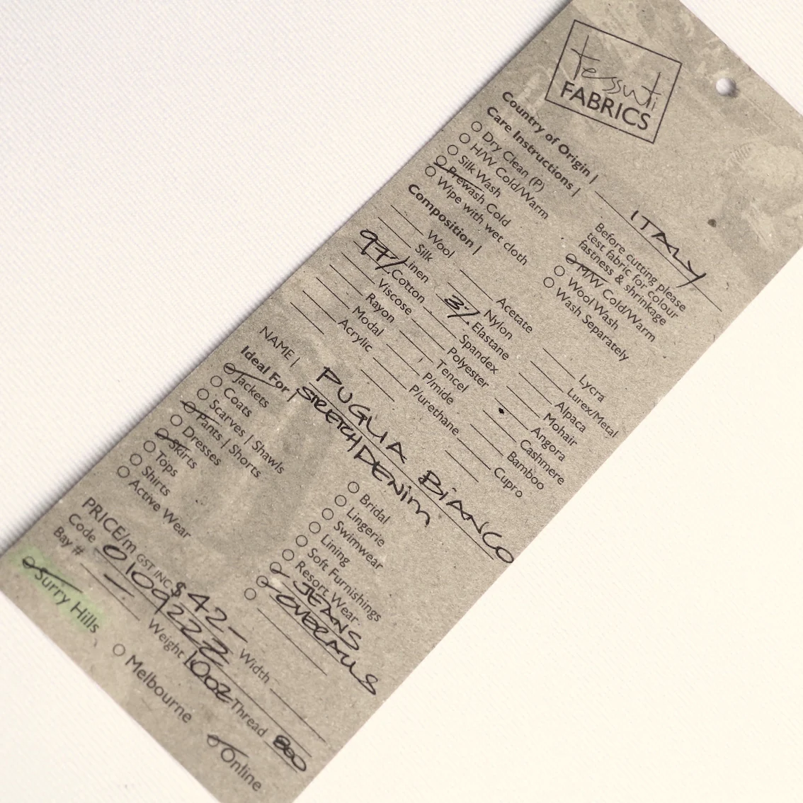 Puglia Bianco - Stretch Denim - Image 3