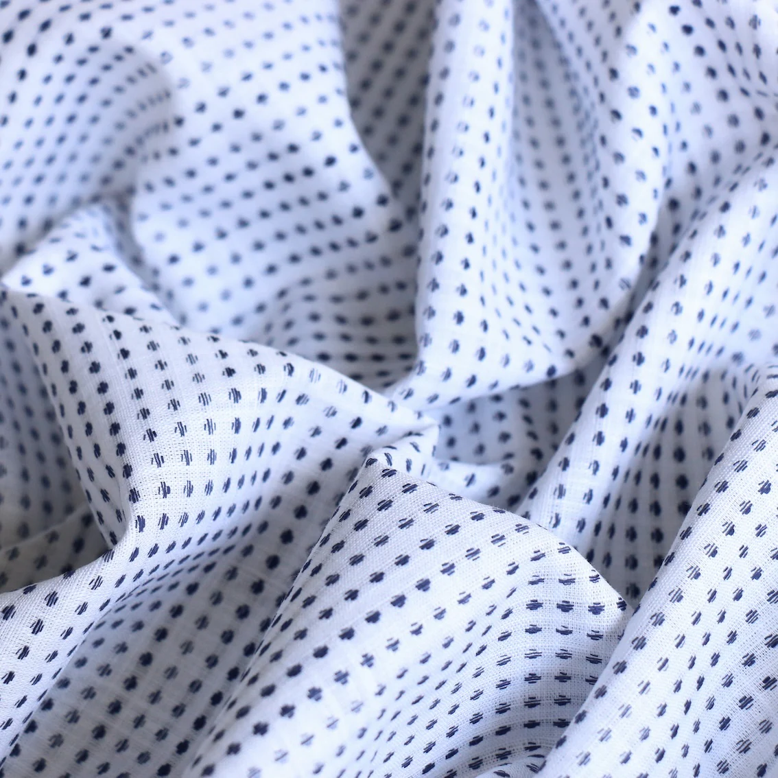 Puntino Navy W/- Dobby Spot - Image 2