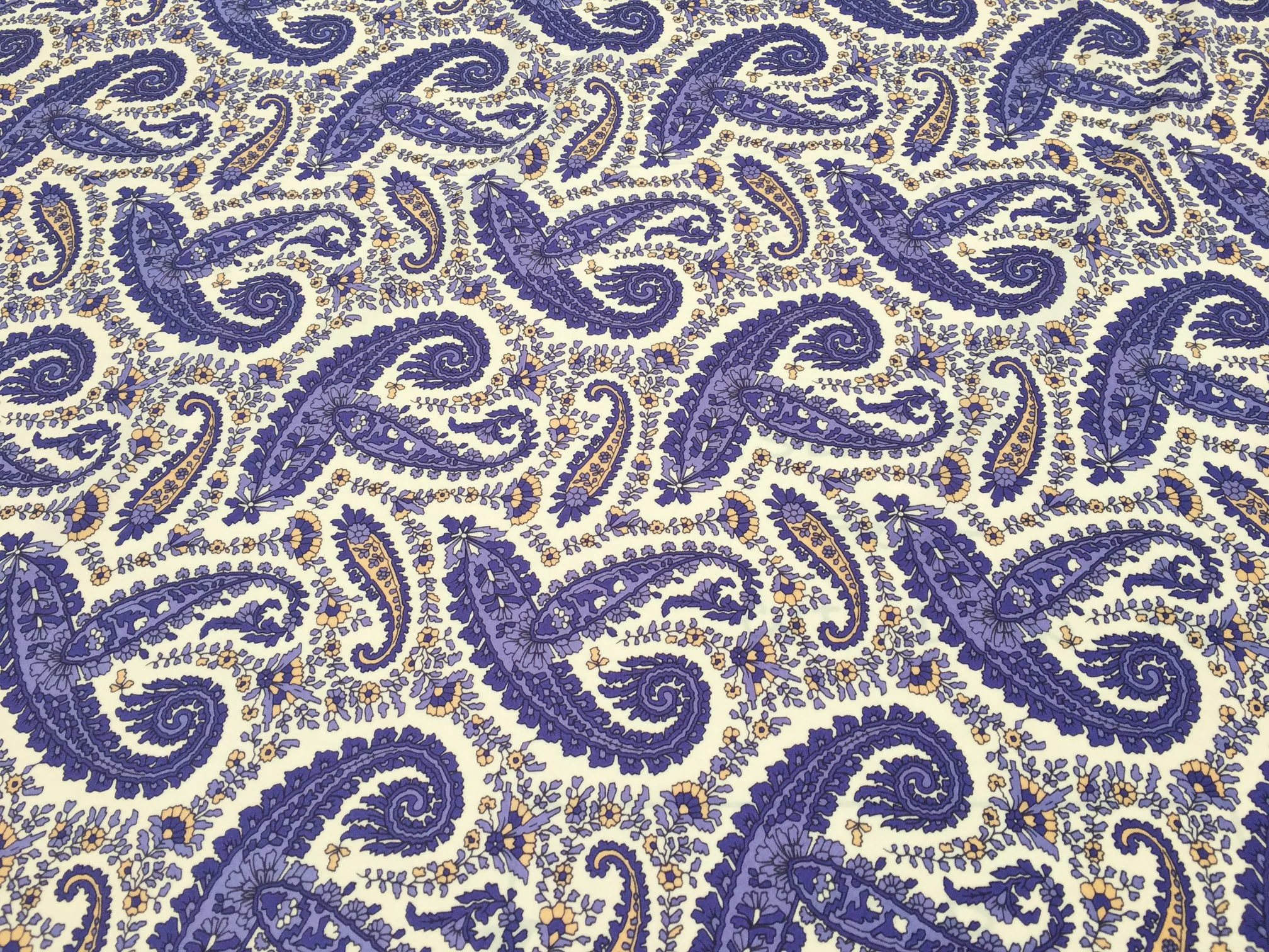 Purple Paisley Stretch - Swimwear Fabric - Image 4