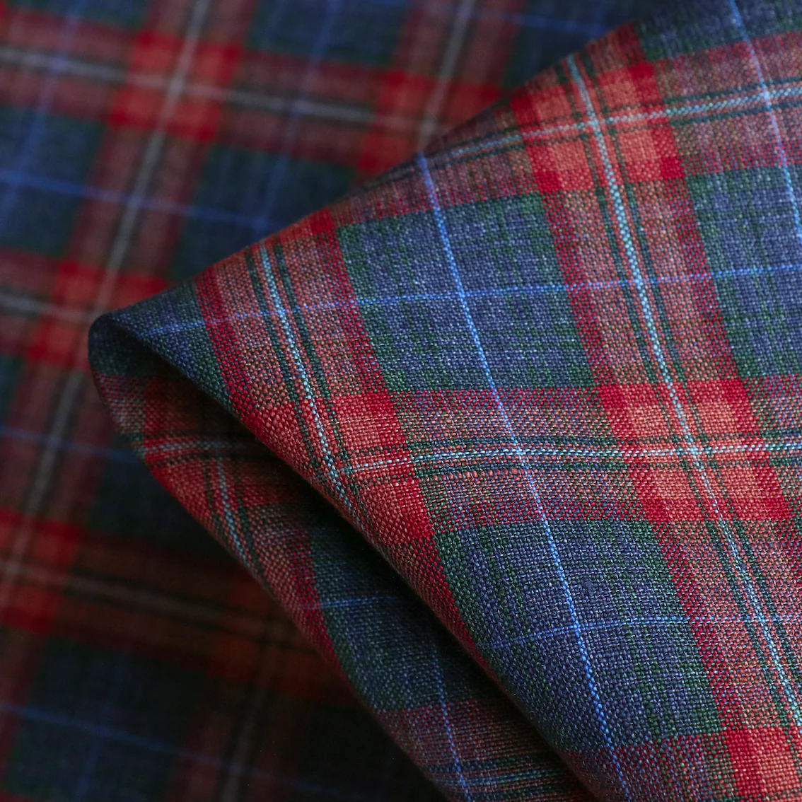 Quadri Rosso Check Linen