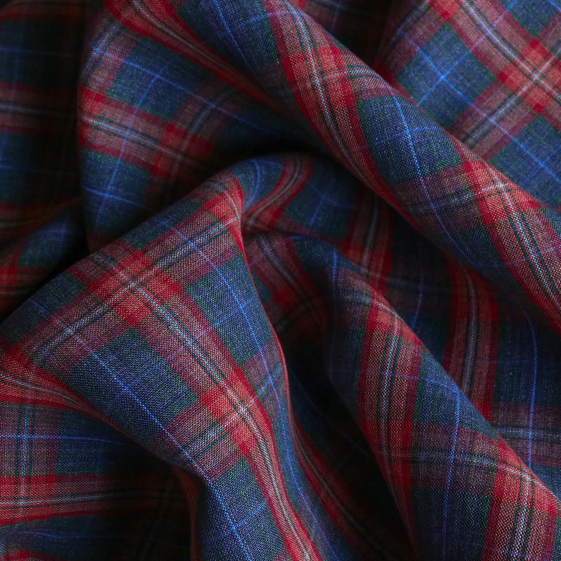 Quadri Rosso Check Linen - Image 2